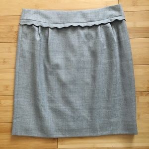 J Crew Scallop Wool Skirt